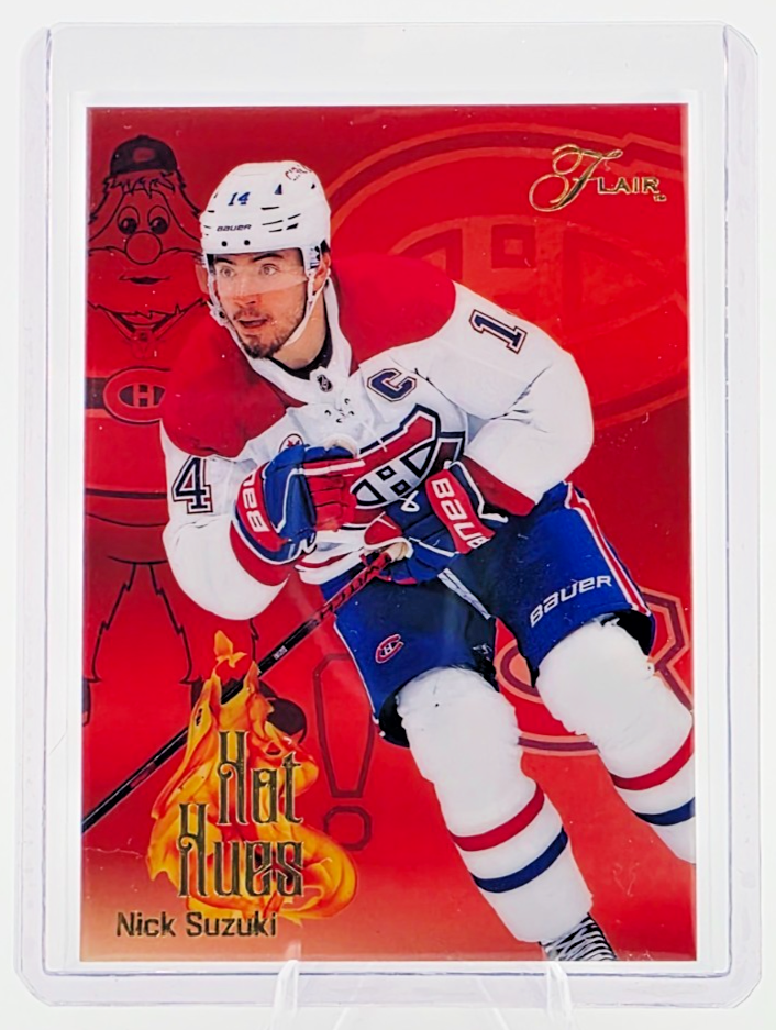 2025-26 Fleer Flair Nick Suzuki Hot Hues Montreal Canadiens 15 of 32