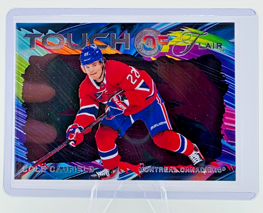 Thumbnail: 2025-26 Upper Deck Flair Cole Caufield Touch Of Flair Color Changing Card #TF-6