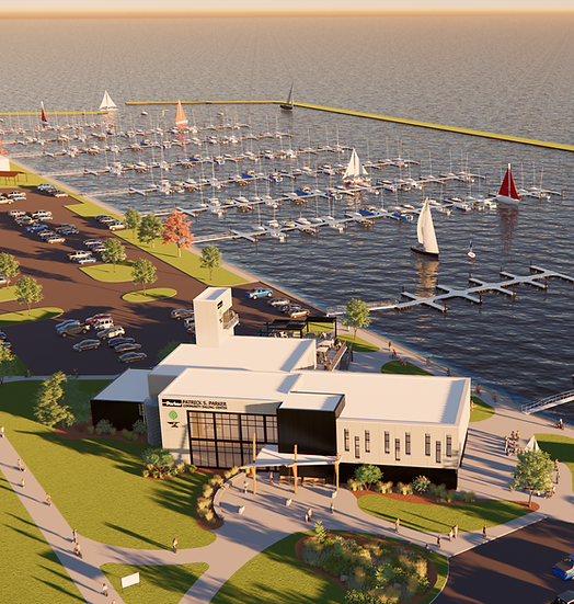 Rendering of The Patrick S. Parker Community Sailing Center