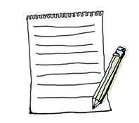 Pencil and notepad