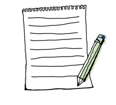Карандаш и блокнот