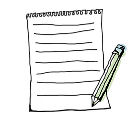 Pencil and notepad