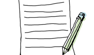 Lápis e bloco de notas