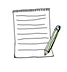 鉛筆とメモ帳