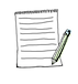Pencil and notepad