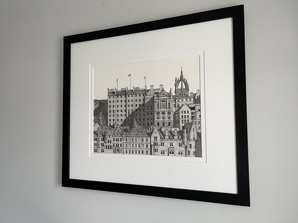 Thumbnail: Old Town, Edinburgh (Original Drawing)