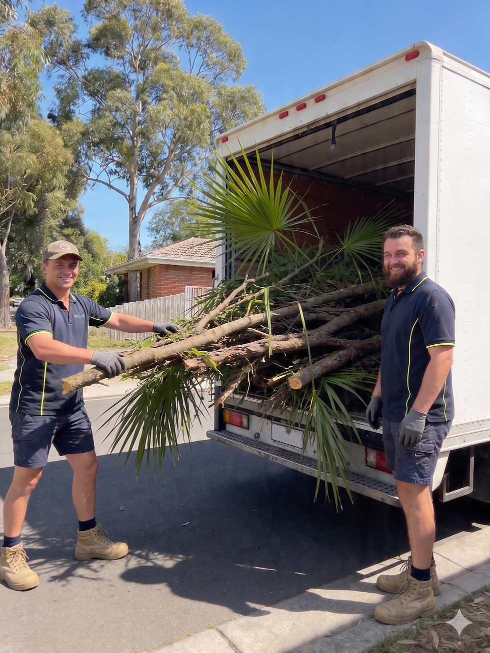 green waste removal truck