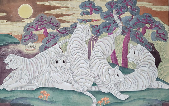 The five mountains. 2024. Gouache on canvas. 116.8×80.3cm .jpg