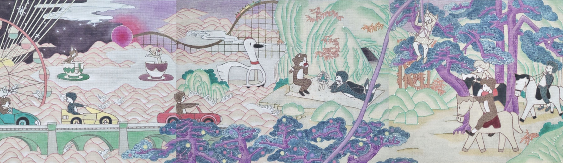 네버앤딩월드1 (neverendingworld 1). 캔버스에 과슈_ed