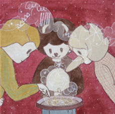 I'm the chef. 2024. Gouache on canvas_ed