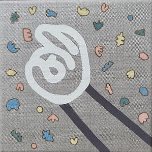 OK. 2023. Gouache on canvas. 23.7×23.7cm.jpg