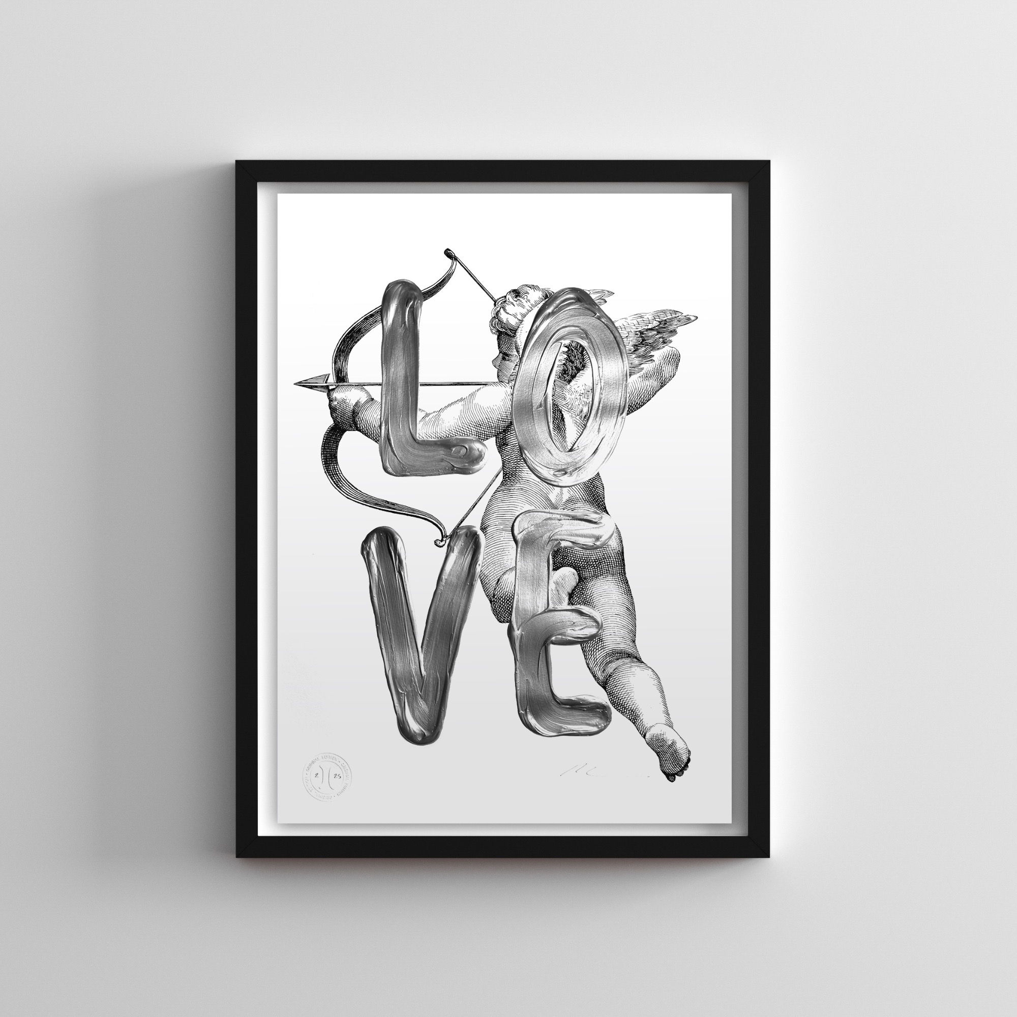 Silver LOVE. (A2 Unframed).