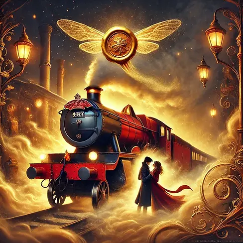 DALL·E 2025-03-01 19.01.14 - A majestic red steam train (reminiscent of the Hogwarts Expre