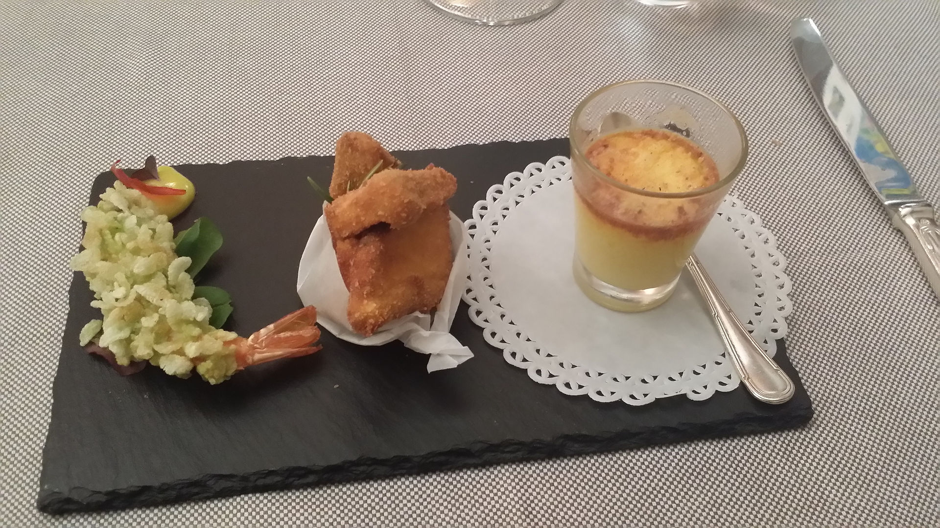 Tris di amuse bouche