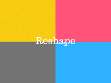 RESHAPE - le titre de mon premier EP