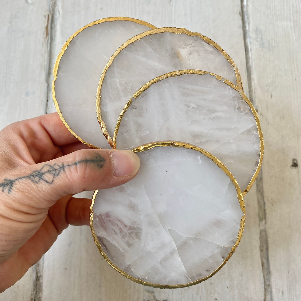 Thumbnail: Gold Lined Quartz Coaster