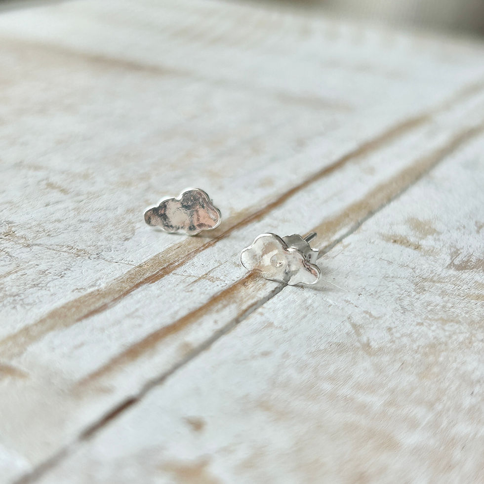 Thumbnail: Cloud Stud Earrings in Sterling Silver