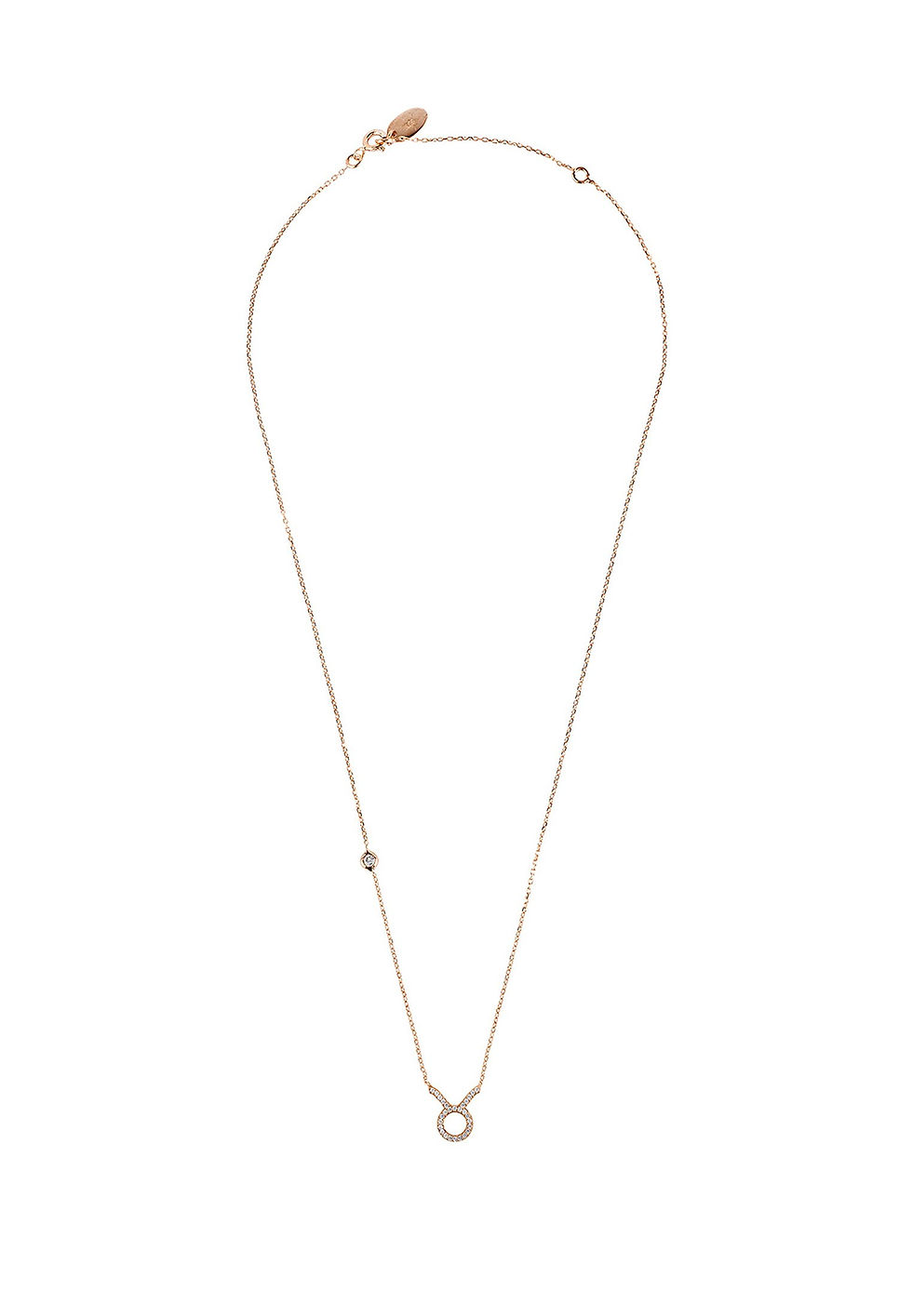 Thumbnail: Zodiac Star Sign Pendant Necklace Rose Gold Taurus