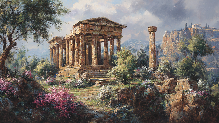 nonbiristudios_antiquity_greek_landscape_--ar_169_--profile_d_15ea3eee-1c33-4680-be7e-f71f