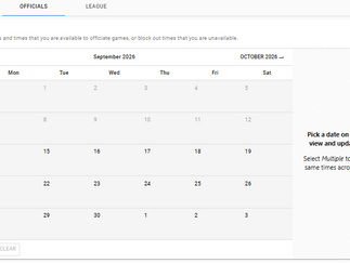 How to Set Availability in Spordle Play as an Official