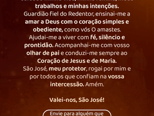 Sob o cuidado de São José, confiemos nossa vida