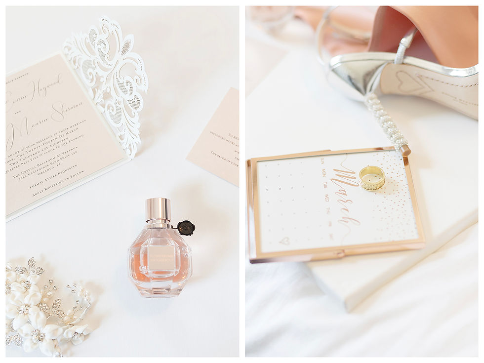 Perfume bottle. Wedding invitation