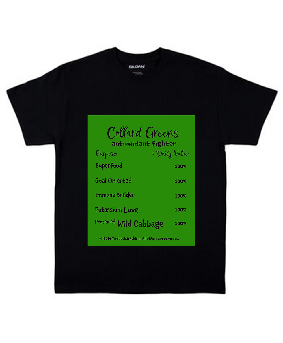 Collar Green Graphic T-Shirt