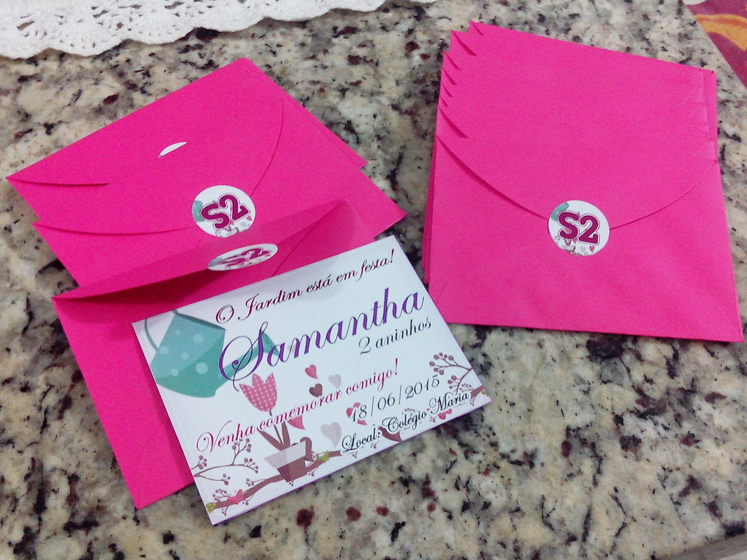 Convite com Envelope 10x7