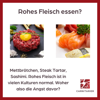 Rohes Fleisch in unserer Kultur