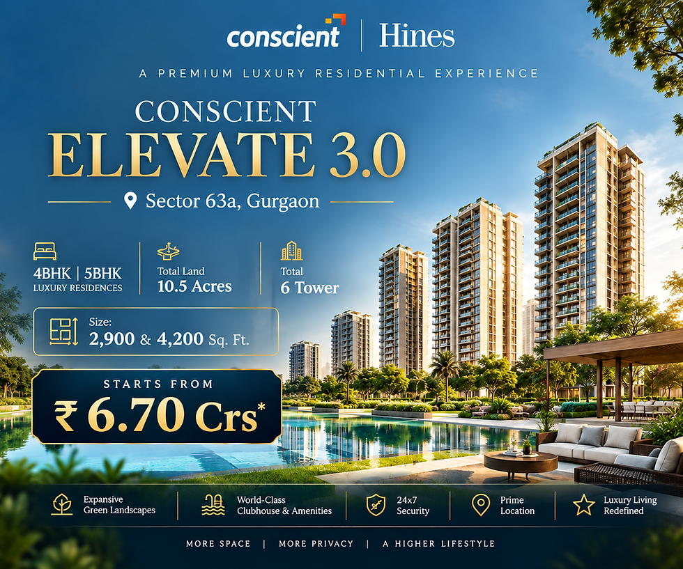 Conscient Elevate 3.0 Gurgaon: Luxury 3 & 4 BHK Apartments in Sector 63A