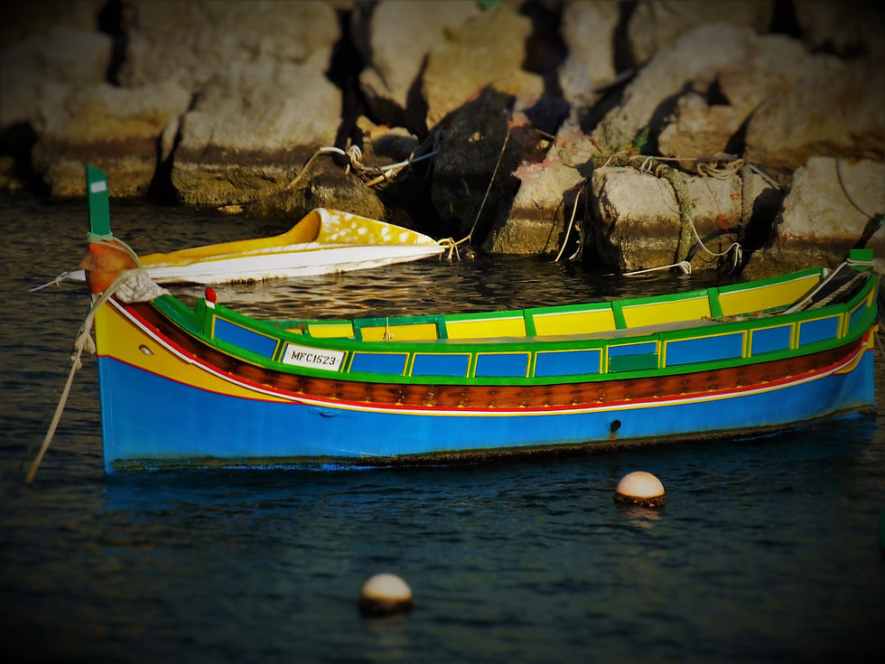 A typically colourful Gozoan fishing boat