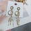Thumbnail: Bubbles of Pearls & Crystal Dangle Earrings