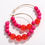 Thumbnail: Bubblegum Beaded Hoop Earrings