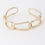 Thumbnail: Gold Open Cuff Geometric Design Bracelet