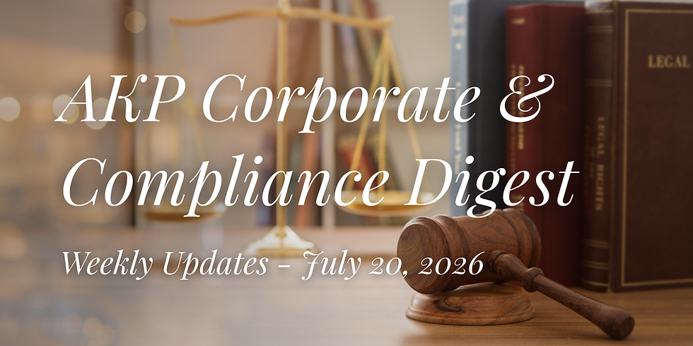 Corporate & Compliance Digest July 20, 2026
