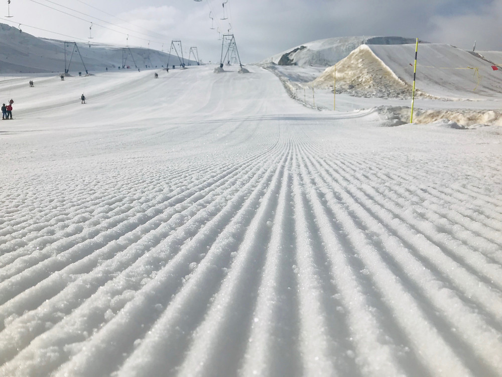 Groomed piste for parallel dreams instructor training