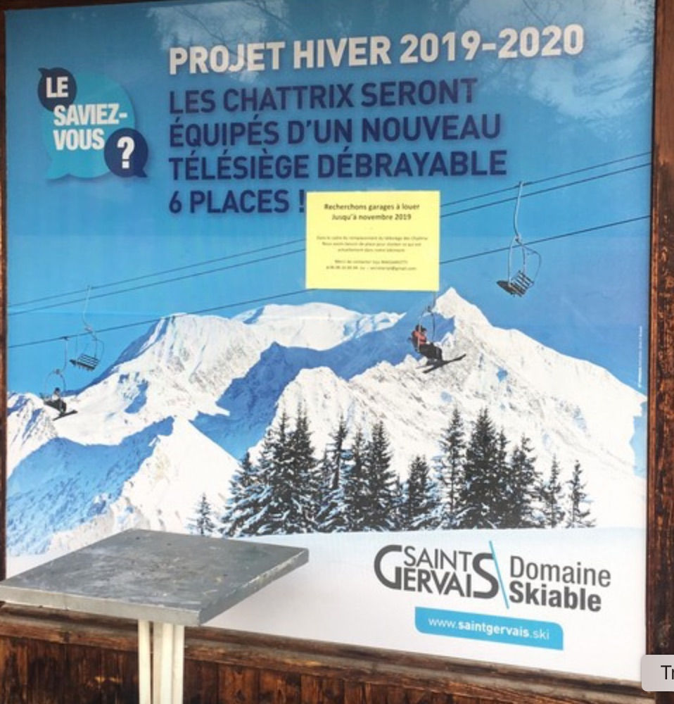 New chairlift where British Alpine Ski School Chamonix and Megeve operate