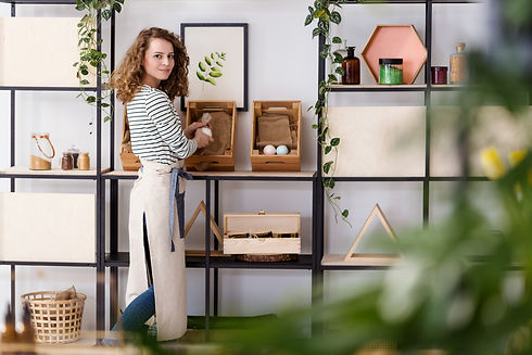 Vendeuse, boutique, magasin