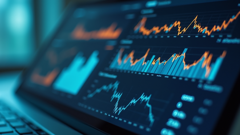 Close-up view of a marketing dashboard showing analytics and performance metrics