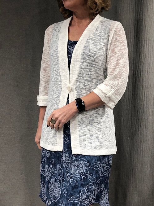 Cardigan col montant martingale à la manche S709