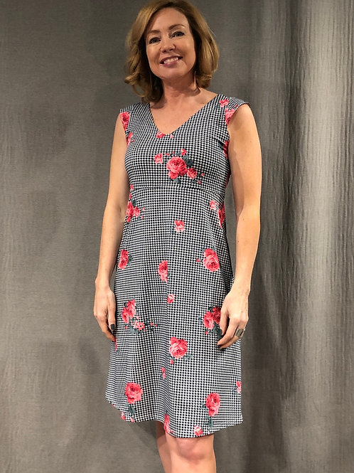 Robe taille empire évasée à mancheron S645