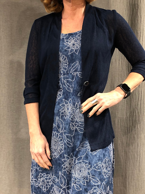 Cardigan col montant martingale à la manche S704