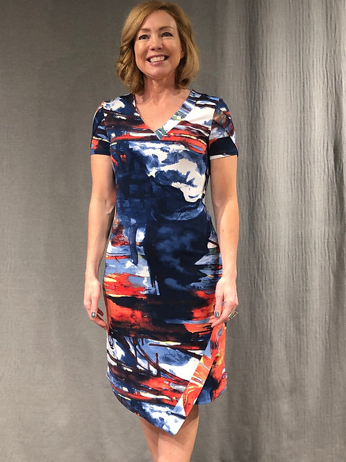 Robe à bandes asymétriques S506