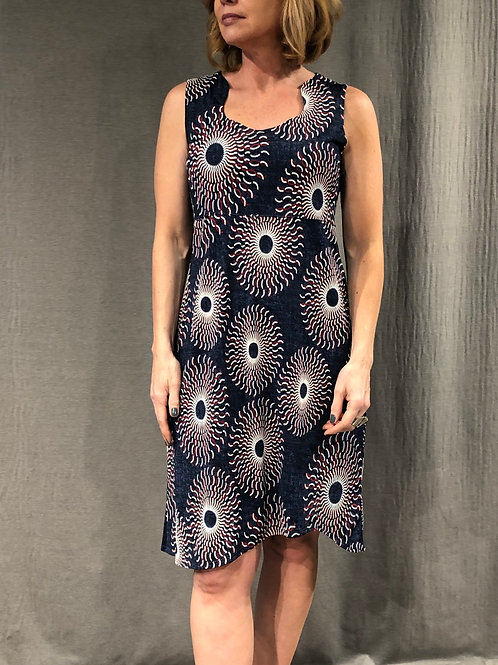 Robe taille empire trou-de-serrure ondulée S688