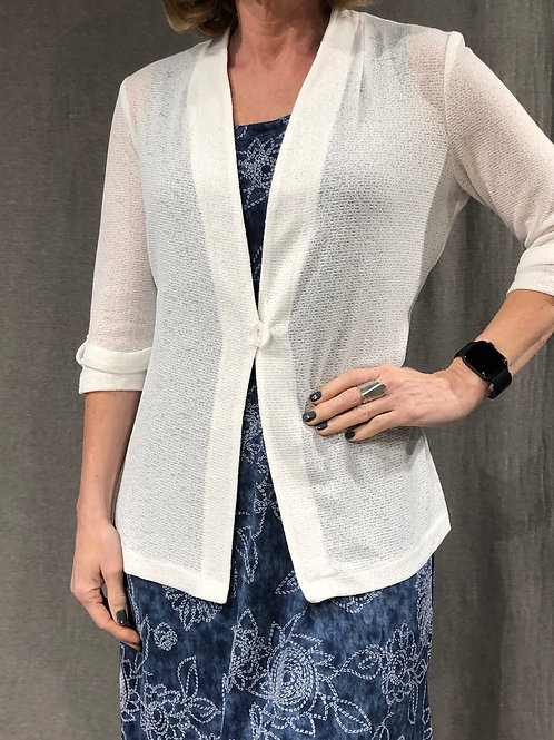Cardigan col montant martingale à la manche S705
