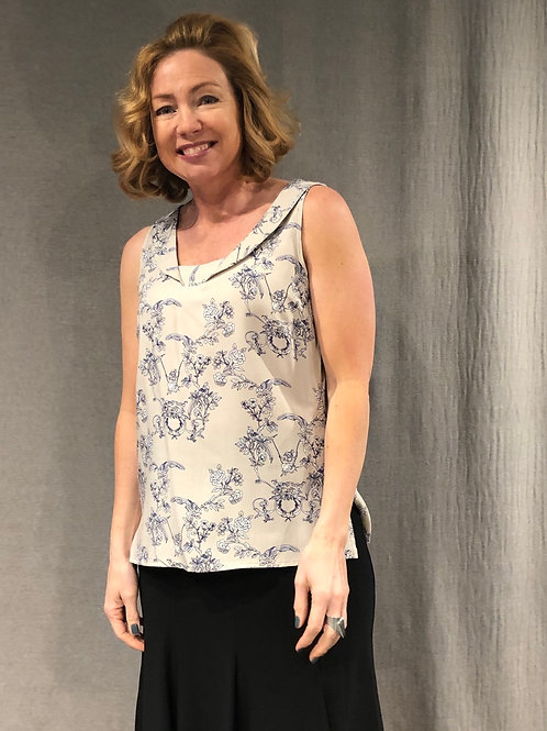 Camisole courte matelot à revers S760