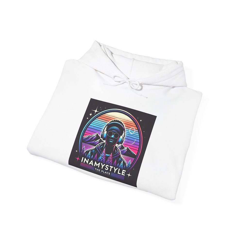 Thumbnail: Retro Vibes Unisex Hooded Sweatshirt - INAMYSTYLE Graphic