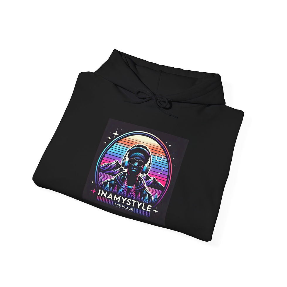 Thumbnail: Retro Vibes Unisex Hooded Sweatshirt - INAMYSTYLE Graphic