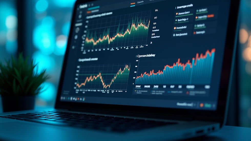 Close-up view of a computer screen showing cybersecurity software dashboard