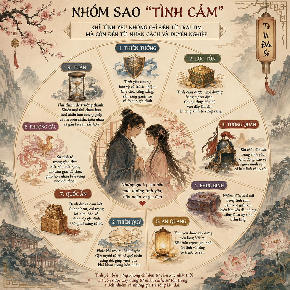 NHÓM SAO "TÌNH CẢM" – KHI TÌNH YÊU KHÔNG CHỈ ĐẾN TỪ TRÁI TIM MÀ CÒN ĐẾN TỪ NHÂN CÁCH VÀ DUYÊN NGHIỆP